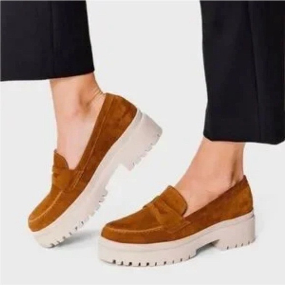 Portland Leather Women's Patina Zoe Chunky Platform Loafer size 11 Mint